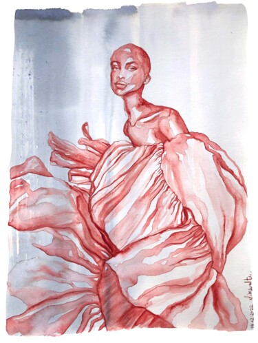 Pintura titulada "Francine" por Elisa Walter, Obra de arte original, Acuarela