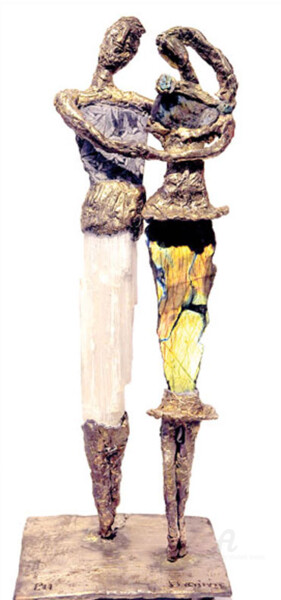 「Couple labradorite」というタイトルの彫刻 Elisabeth Brainosによって, オリジナルのアートワーク, ブロンズ