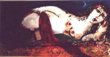 Pintura titulada "nu allonge" por Elisabeth Brainos, Obra de arte original