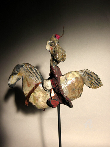 Rzeźba zatytułowany „cavaliere juliette” autorstwa Elisabeth Brainos, Oryginalna praca, Terakota