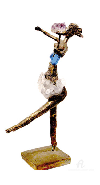 Sculpture intitulée "Danseuse au bouquet…" par Elisabeth Brainos, Œuvre d'art originale, Pierre