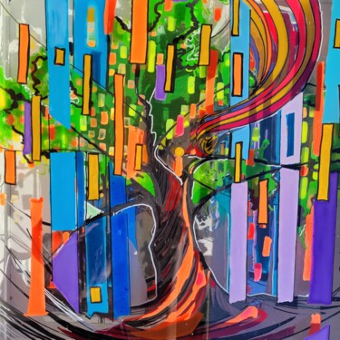 Malarstwo zatytułowany „L'arbre vivant” autorstwa Elisabeth Constantin, Oryginalna praca, Akryl