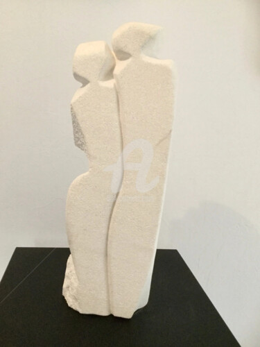 Rzeźba zatytułowany „Enlacés” autorstwa Elisabeth Dinardo, Oryginalna praca, Kamień