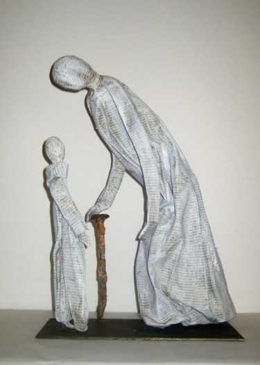 Sculpture intitulée "Innocence et Grand…" par Elisabeth Durandin, Œuvre d'art originale