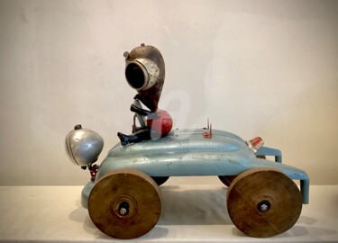 Sculpture titled "« Le grand prix »" by Elisabeth Faucheur, Original Artwork, Metals