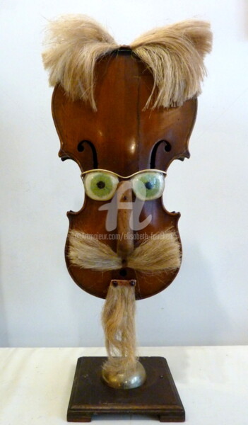 Escultura intitulada ""Chef d'orchestre B…" por Elisabeth Faucheur, Obras de arte originais, Madeira