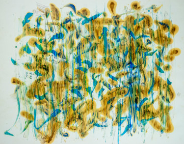 Malerei mit dem Titel "calligraphie imagin…" von Elisabeth Laplante, Original-Kunstwerk, Öl
