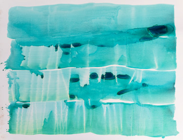 Pittura intitolato "eau minimale" da Elisabeth Laplante, Opera d'arte originale, Inchiostro