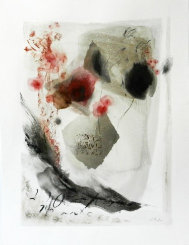 Malerei mit dem Titel "encre et brou de no…" von Elisabeth Poiret, Original-Kunstwerk, Tinte