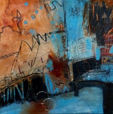 Картина под названием "pont des soupirs" - Elisabeth Pierret, Подлинное произведение искусства, Акрил Установлен на Деревянн…