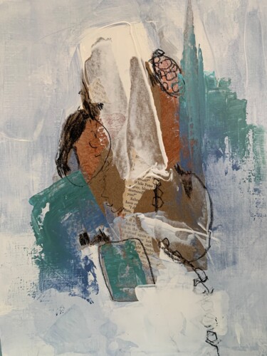 Collages titulada "on joue à cache cac…" por Elisabeth Pierret, Obra de arte original, Acrílico Montado en Cartulina
