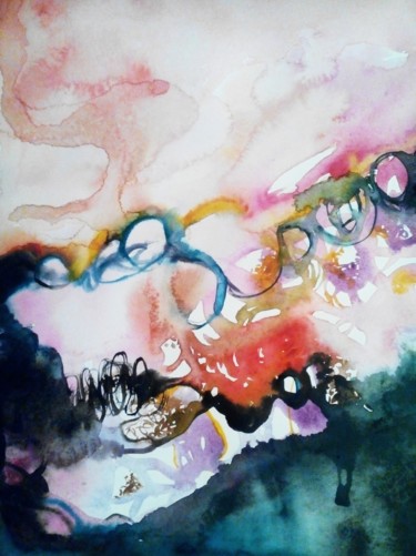 Peinture intitulée "ES-A17-35" par Elisabeth Sandillon, Œuvre d'art originale, Aquarelle