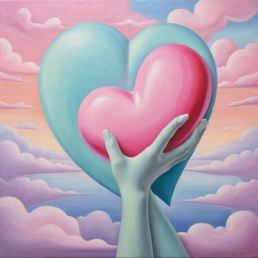 Digital Arts titled "i give you my heart" by Elisabettac, Original Artwork, AI generated image