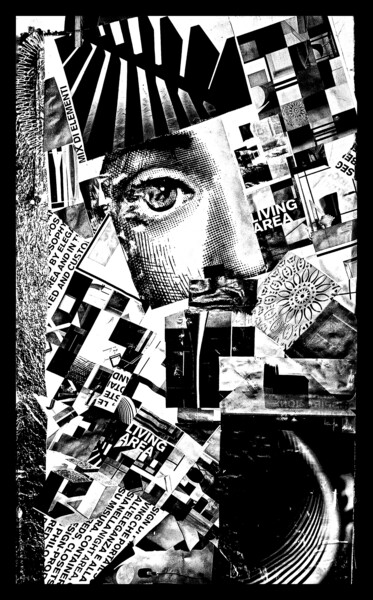 Grafika cyfrowa / sztuka generowana cyfrowo zatytułowany „Collage  "LIVING AR…” autorstwa Elisabetta Nannini Ne, Oryginalna…