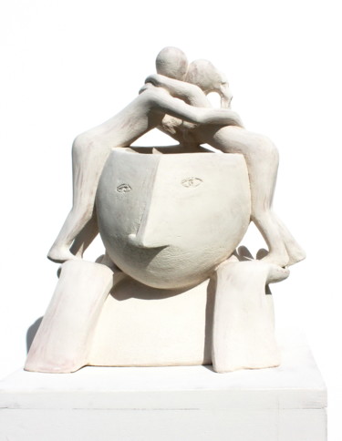 雕塑 标题为“Coming Closer” 由Elisaveta Sivas, 原创艺术品, 粘土