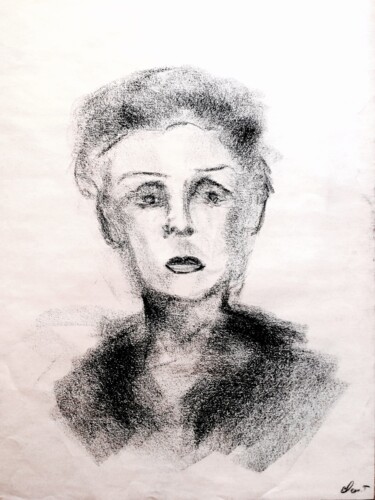 Disegno intitolato "Edith Piaf.jpg" da Elisetot, Opera d'arte originale, Carbone