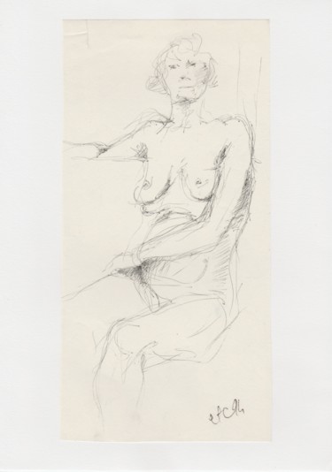 Zeichnungen mit dem Titel "Madame la Marquise" von Elisabeth Tiffon (Eli TIFFON CUENCA), Original-Kunstwerk, Kugelschreiber