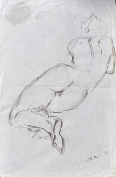 Dessin intitulée "La danseuse I" par Elisabeth Tiffon (Eli TIFFON CUENCA), Œuvre d'art originale, Crayon