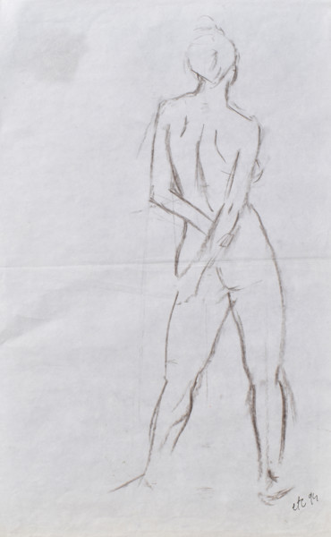 Σχέδιο με τίτλο "La danseuse II" από Elisabeth Tiffon (Eli TIFFON CUENCA), Αυθεντικά έργα τέχνης, Μολύβι