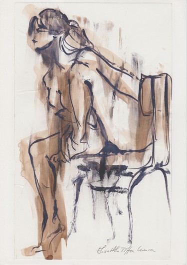 Картина под названием "La danseuse V" - Elisabeth Tiffon (Eli TIFFON CUENCA), Подлинное произведение искусства, Чернила