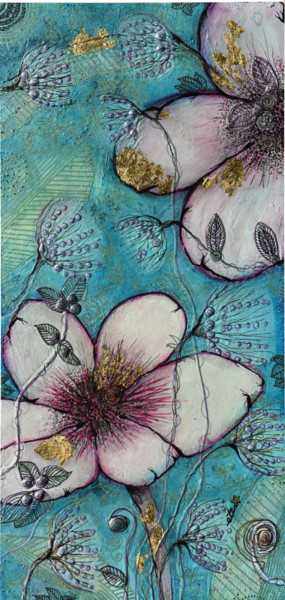 Malerei mit dem Titel "Fleurs de Sel" von Elisabeth Tiffon (Eli TIFFON CUENCA), Original-Kunstwerk, Tinte