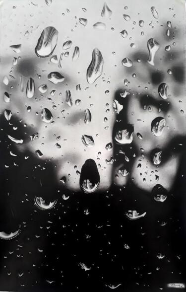 Dessin intitulée "Vidro molhado" par Eliuson Silva, Œuvre d'art originale, Crayon