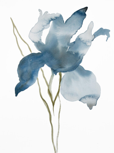 Malerei mit dem Titel "Iris No. 149" von Elizabeth Becker, Original-Kunstwerk, Aquarell