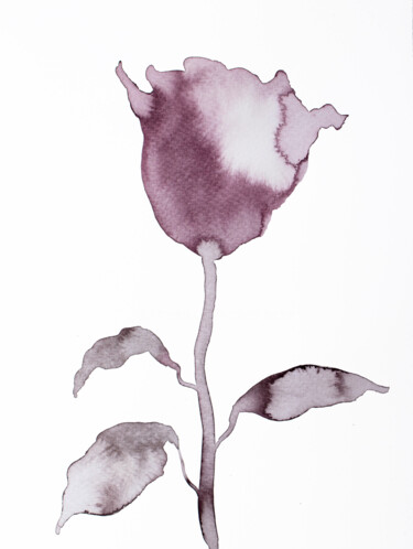 "Rose No. 9" başlıklı Tablo Elizabeth Becker tarafından, Orijinal sanat, Mürekkep