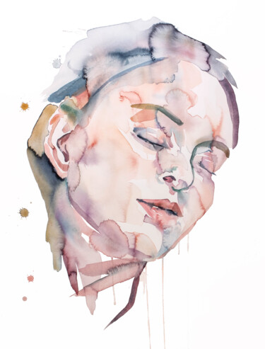 Pintura intitulada "Subconscious No. 3" por Elizabeth Becker, Obras de arte originais, Aquarela