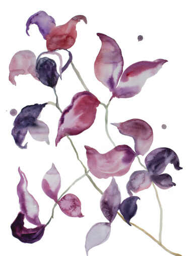 Painting titled "Plant Study No. 112" by Elizabeth Becker, Original Artwork, Watercolor