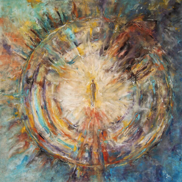 제목이 "Sacred Circle"인 그림 Elizabeth Kuntz로, 원작, 파스텔