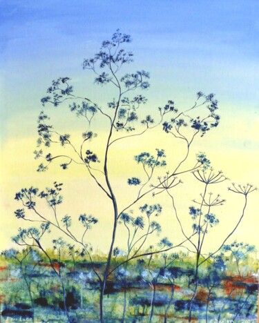 Painting titled "Fen Lace" by Elizabeth Sadler, Original Artwork, Oil