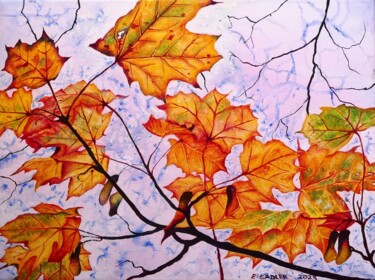 Pintura titulada "Autumns' Gold" por Elizabeth Sadler, Obra de arte original, Oleo Montado en Bastidor de camilla de madera