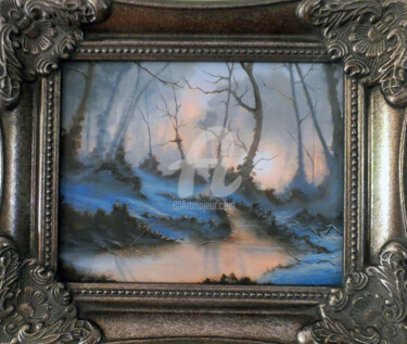 Malarstwo zatytułowany „A Winter Sunrise FR…” autorstwa Elizabeth Williams, Oryginalna praca, Olej