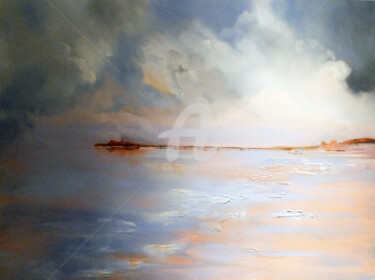 Peinture intitulée "The Pier at Bournem…" par Elizabeth Williams, Œuvre d'art originale, Huile