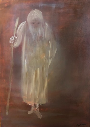 Painting titled "The Shepherd" by Eliza Matica, Original Artwork, Oil