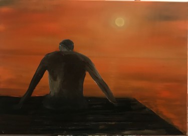 Картина под названием "Sunset" - Eliza Matica, Подлинное произведение искусства, Масло