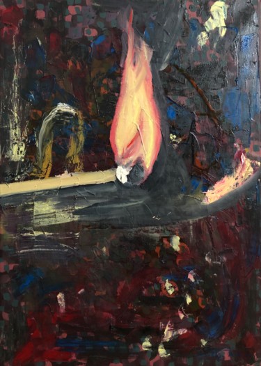 Peinture intitulée "Relight" par Eliza Matica, Œuvre d'art originale, Huile