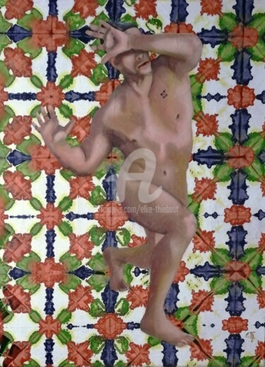 Картина под названием "STOP! II" - Elke Thiébaut, Подлинное произведение искусства, Масло