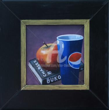 Картина под названием "Bukowski, Pomme et…" - Elke Thiébaut, Подлинное произведение искусства, Масло