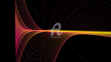 Arte digitale intitolato "Temperature Waves #2" da Elkement, Opera d'arte originale, Lavoro digitale 2D