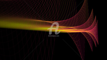 Arte digitale intitolato "Temperature Waves #7" da Elkement, Opera d'arte originale, Lavoro digitale 2D