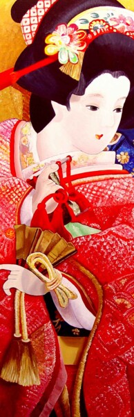 Ζωγραφική με τίτλο "geisha nine" από Ella Joosten, Αυθεντικά έργα τέχνης, Ακρυλικό