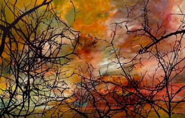 "Forest Silhouette S…" başlıklı Tablo Ella Joosten tarafından, Orijinal sanat, Akrilik