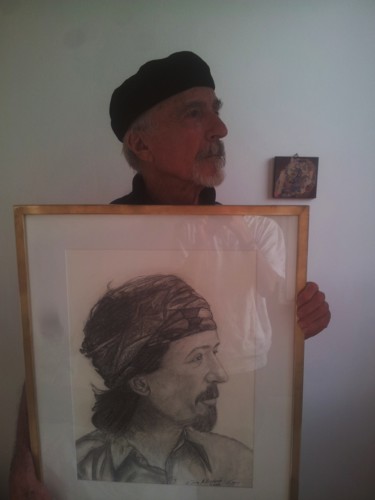 Peinture intitulée "Arik Brauer" par Ella Kleedorfer-Egger, Œuvre d'art originale, Crayon