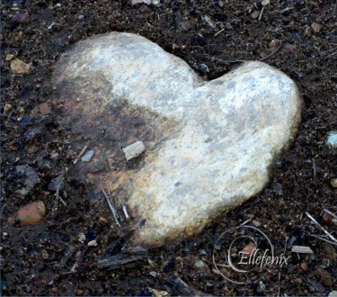 Peinture intitulée "coeur-de-pierre-art…" par Ellefenix, Œuvre d'art originale