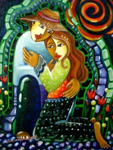 Pittura intitolato "Habang buhay" da Ellen Carmona-Kochoa, Opera d'arte originale