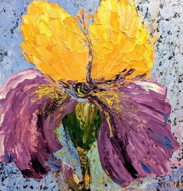 Pittura intitolato "Sonnenschein Iris" da Ellen Frischbutter, Opera d'arte originale, Olio
