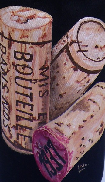 Arte têxtil intitulada "Habiller le vin ave…" por Nora Leynadier, Obras de arte originais, Acessórios