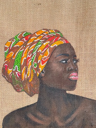 Textielkunst getiteld "Sac Bamako" door Nora Leynadier, Origineel Kunstwerk, Accessoires